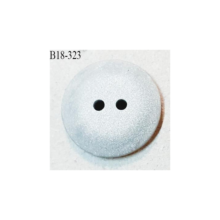 Bouton 18 mm en pvc couleur nacre et gris 2 trous diamètre 18 mm prix à la pièce