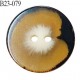 Bouton 23 mm couleur marron en transparence 2 trous diamètre 23 mm épaisseur 3 mm prix à l'unité