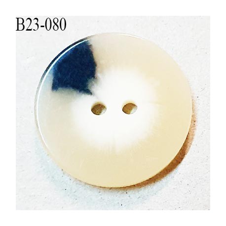 Bouton 23 mm couleur beige 2 trous diamètre 23 mm épaisseur 3.5 mm prix à l'unité