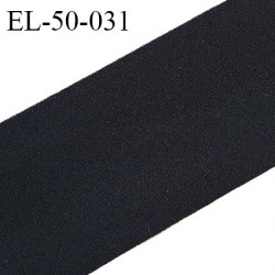 Elastique plat et fin 48 mm haut de gamme couleur noir élastique souple allongement +160% largeur 50 mm prix au mètre