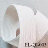 élastique plat souple largeur 20 mm couleur blanc vendu au mètre