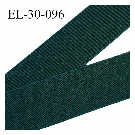 Elastique 30 mm couleur vert bonne élasticité allongement +110% largeur 30 mm prix au mètre