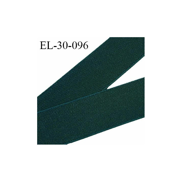 Elastique 30 mm couleur vert bonne élasticité allongement +110% largeur 30 mm prix au mètre