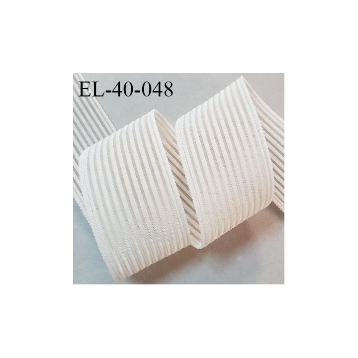 Elastique 40 mm plat fronceur à smock séchage rapide couleur naturel fabrication française prix au mètre