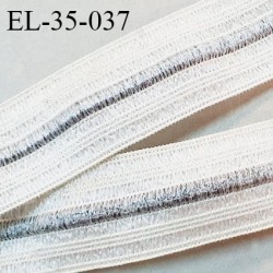 Elastique 35 mm fronceur à smock séchage rapide avec un cordon couleur naturel et gris fabrication française prix au mètre