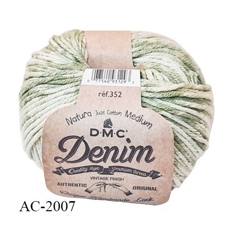 Pelotte Coton à tricoter et au crochet Natura Denim poids 50 grs longueur 75m