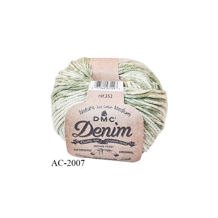 Pelotte Coton à tricoter et au crochet Natura Denim poids 50 grs longueur 75m