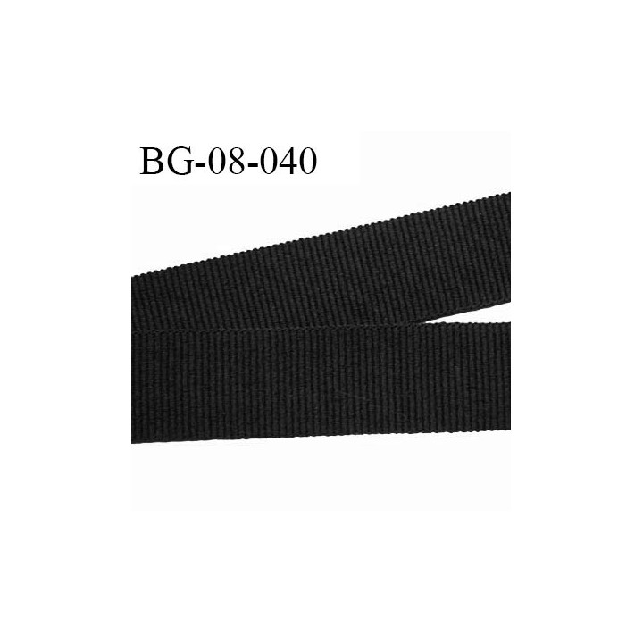 Galon ruban petit grain 8 mm couleur noir très solide largeur 8 mm prix au mètre
