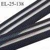 Elastique ajouré respirant 25 mm haut de gamme couleur noir largeur 25 mm allongement +140% fabriqué en France prix au mètre