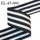 Elastique plat 60 mm haut de gamme couleur noir et blanc pailleté élastique fin et souple fabriqué en France prix au mètre
