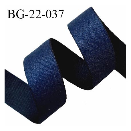 Devant bretelle 22 mm en polyamide attache bretelle rigide pour anneaux couleur bleu marine brillant haut de gamme prix au mètre