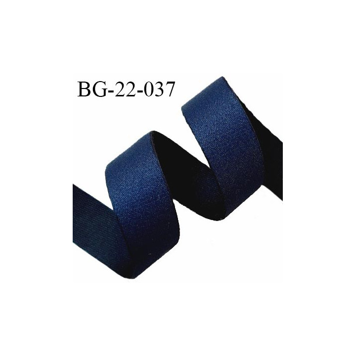 Devant bretelle 22 mm en polyamide attache bretelle rigide pour anneaux couleur bleu marine brillant haut de gamme prix au mètre