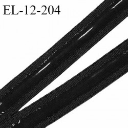 Elastique 12 mm anti-glisse haut de gamme couleur noir fabriqué en France prix au mètre