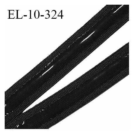 Elastique 10 mm anti-glisse haut de gamme couleur noir largeur 10 mm fabriqué en France prix au mètre