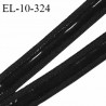 Elastique 10 mm anti-glisse haut de gamme couleur noir largeur 10 mm fabriqué en France prix au mètre