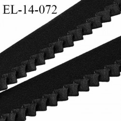 Elastique 14 mm lingerie haut de gamme fabriqué en France couleur noir largeur 14 mm allongement +180% prix au mètre