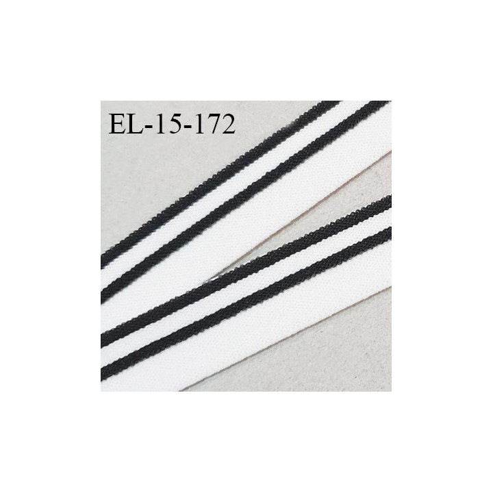Elastique 15 mm lingerie haut de gamme fabriqué en France couleur naturel et noir bonne élasticité prix au mètre