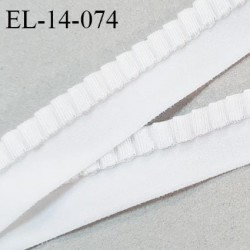 Elastique 14 mm lingerie haut de gamme fabriqué en France couleur blanc largeur 14 mm allongement +180% prix au mètre