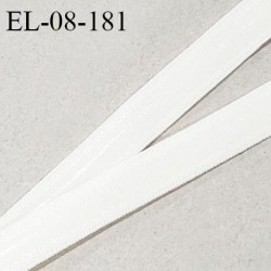 Elastique 8 mm anti-glisse couleur blanc largeur 8 mm largeur de la bande anti glisse 5 mm prix au mètre
