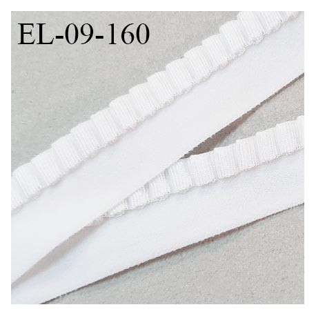 Elastique picot 9 mm lingerie couleur écru largeur 9 mm haut de gamme fabriqué en France allongement 120% prix au mètre