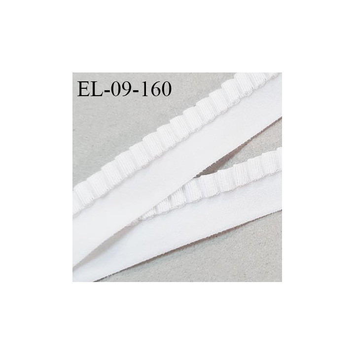 Elastique picot 9 mm lingerie couleur écru largeur 9 mm haut de gamme fabriqué en France allongement 120% prix au mètre