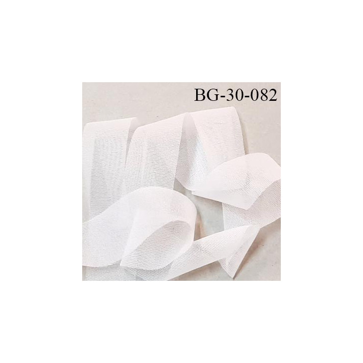 Galon thermocollant bande jersey 30 mm  pour vos réalisations couleur blanc largeur 30 mm facile à coller  prix au mètre