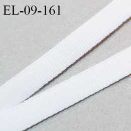 Elastique 9 mm lingerie haut de gamme couleur blanc petit grain largeur 9 mm allongement +80% fabriqué en France prix au mètre