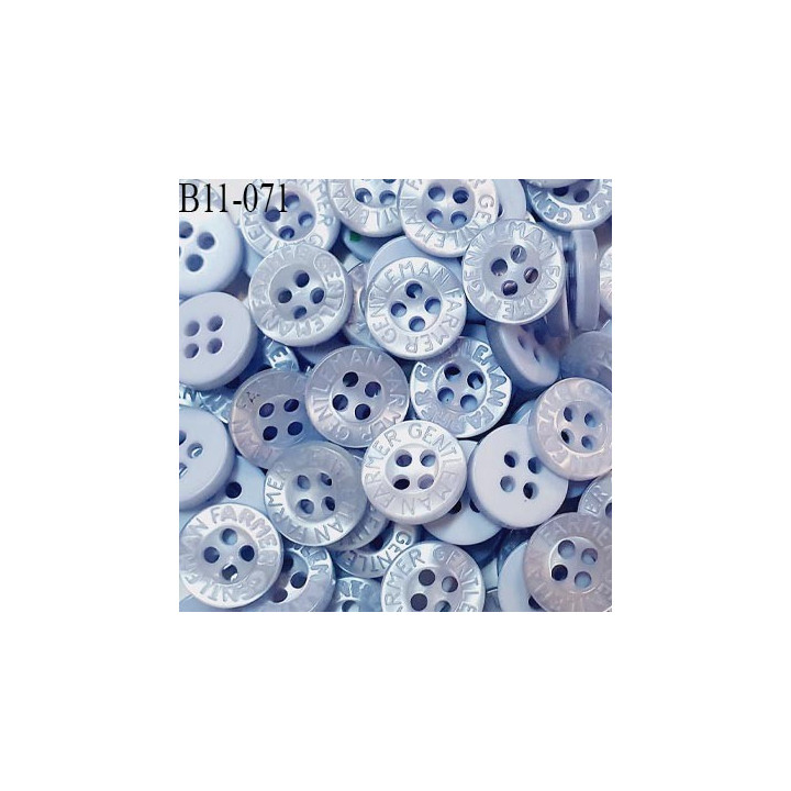 Bouton 11 mm très haut de gamme inscription Gentleman Farmer couleur bleu 4 trous prix à la pièce