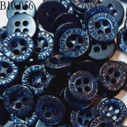 Bouton 10 mm très haut de gamme inscription Gentleman Farmer couleur bleu marine 4 trous prix à la pièce