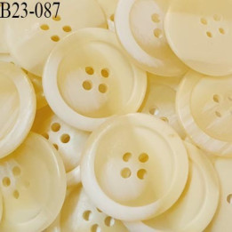 Bouton 23 mm couleur beige marbré 4 trous diamètre 23 mm épaisseur 3 mm prix à l'unité
