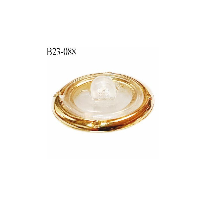 Bouton 23 mm en pvc couleur doré avec centre transparent motif lion ailé diamètre 23 mm prix à l'unité