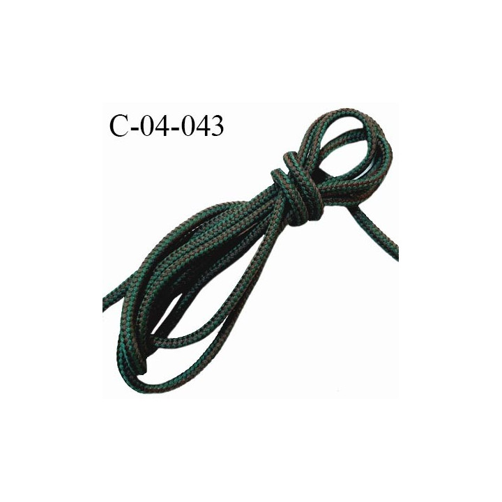 Cordon 4 mm très solide couleur vert et marron lumineux diamètre 4 mm prix au mètre