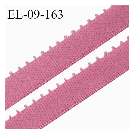 Elastique picot 9 mm lingerie couleur rose ballerine largeur 9 mm haut de gamme fabriqué en France prix au mètre