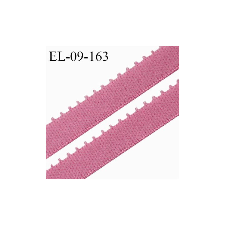 Elastique picot 9 mm lingerie couleur rose ballerine largeur 9 mm haut de gamme fabriqué en France prix au mètre
