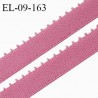 Elastique picot 9 mm lingerie couleur rose ballerine largeur 9 mm haut de gamme fabriqué en France prix au mètre