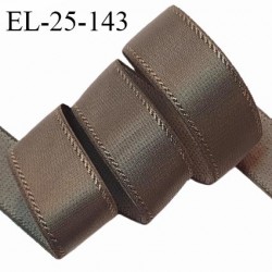 Elastique 25 mm lingerie haut de gamme couleur muscade bonne élasticité allongement +60% largeur 25 mm prix au mètre