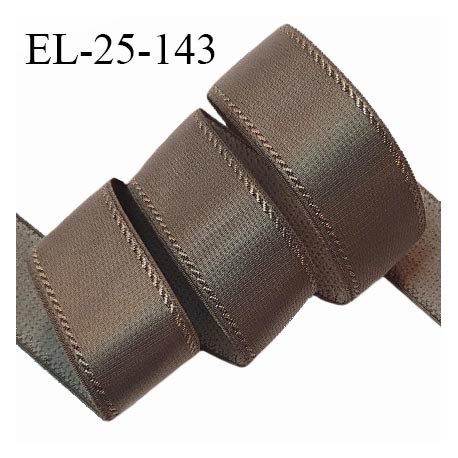 Elastique 25 mm lingerie haut de gamme couleur muscade bonne élasticité allongement +60% largeur 25 mm prix au mètre