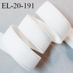 Elastique 19 mm lingerie haut de gamme couleur naturel doux au toucher allongement +30% largeur 19 mm prix au mètre