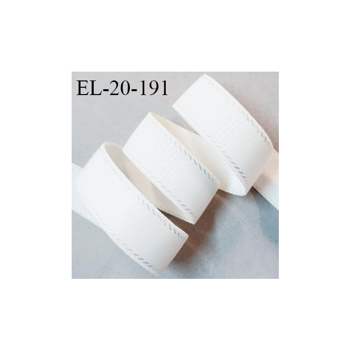 Elastique 19 mm lingerie haut de gamme couleur naturel doux au toucher allongement +30% largeur 19 mm prix au mètre
