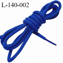 Lacet rond 140 cm couleur bleu roi diamètre 5 mm longueur 140 cm embout gainé prix pour une paire