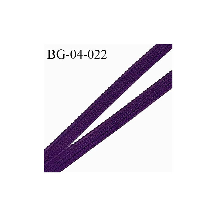 Droit fil à plat 4 mm spécial lingerie et couture du prêt-à-porter polyester couleur violet fabriqué en France prix au mètre