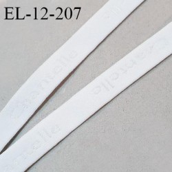 Elastique lingerie 12 mm couleur blanc inscription Chantelle haut de gamme très doux au toucher fabriqué en France prix au mètre