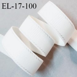 Elastique 16 mm bretelle et lingerie avec surpiqûres couleur naturel fabriqué en France pour une grande marque prix au mètre