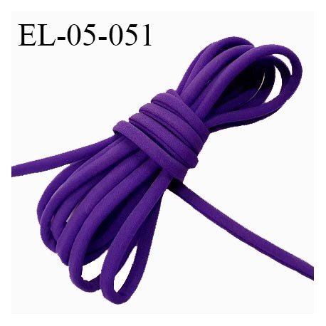 Cordon élastique 5 mm ou cache armature underwire casing galon lingerie et bain couleur violet iris prix au mètre