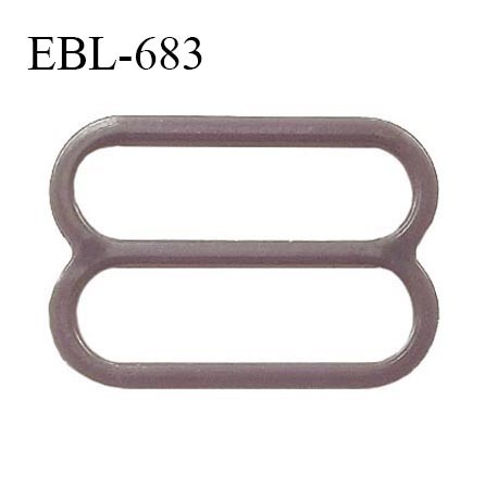 Réglette 19 mm de réglage de bretelle pour soutien gorge et maillot de bain en pvc marron glacé prix à l'unité