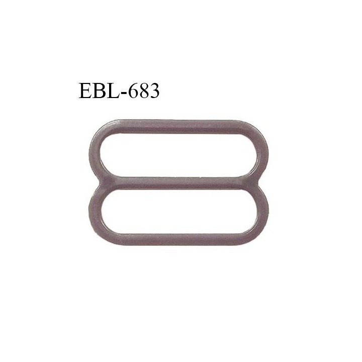 Réglette 19 mm de réglage de bretelle pour soutien gorge et maillot de bain en pvc marron glacé prix à l'unité