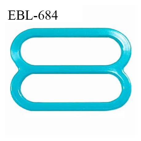 Réglette 19 mm de réglage de bretelle pour soutien gorge et maillot de bain en pvc bleu turquoise prix à l'unité