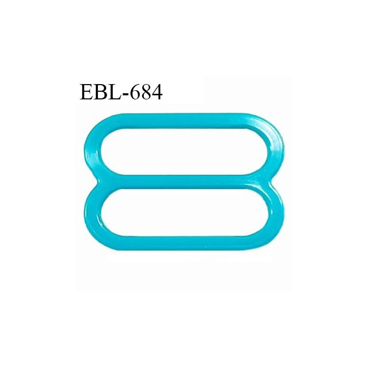 Réglette 19 mm de réglage de bretelle pour soutien gorge et maillot de bain en pvc bleu turquoise prix à l'unité
