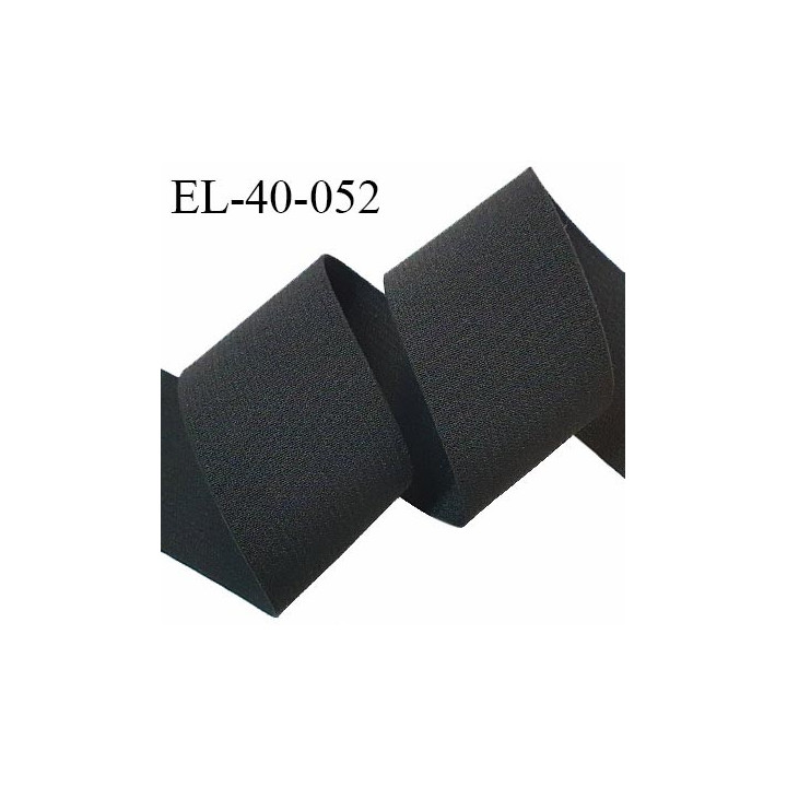 Elastique plat 40 mm haut de gamme fabriqué en France couleur noir bonne élasticité allongement +120% prix au mètre