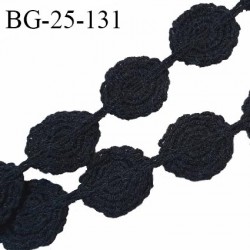 Galon 25 mm coton couleur noir largeur 25 mm prix au mètre